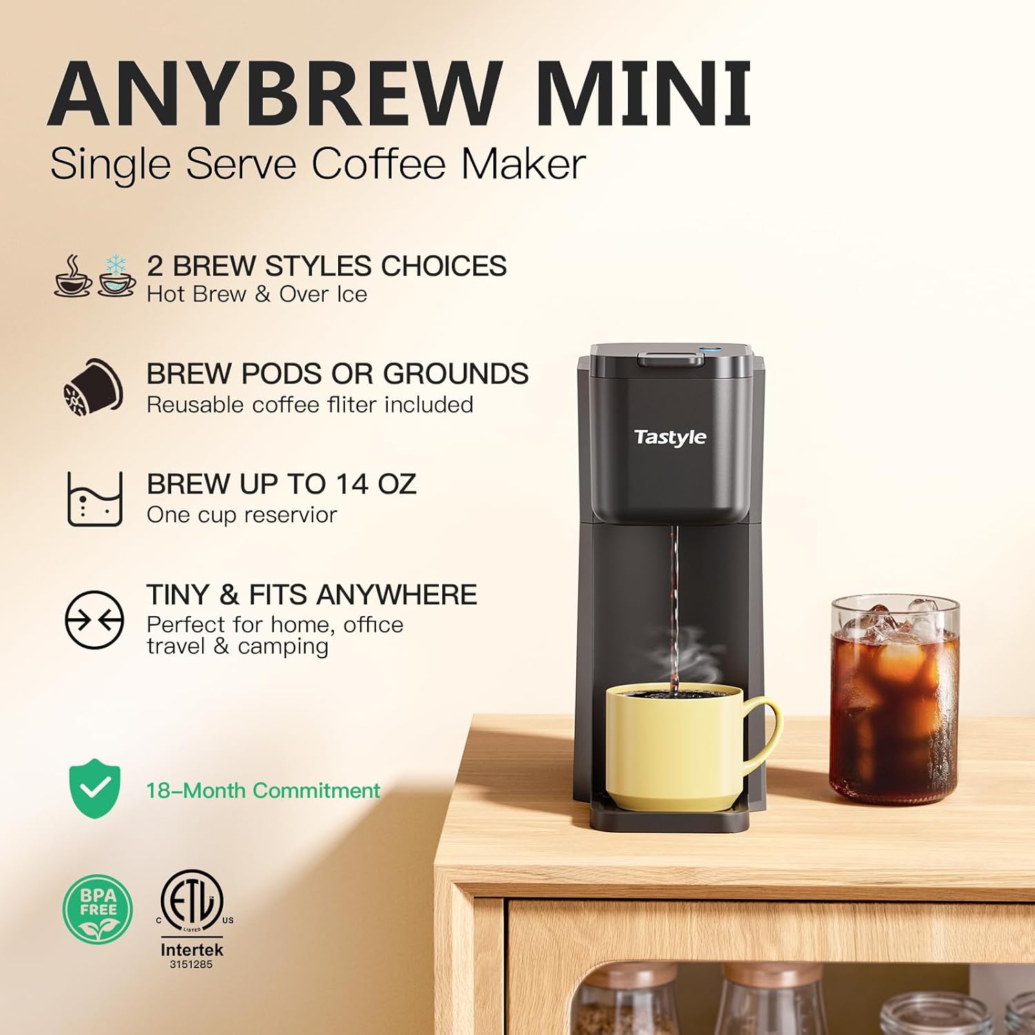 Mini Hot and Iced Coffee Maker