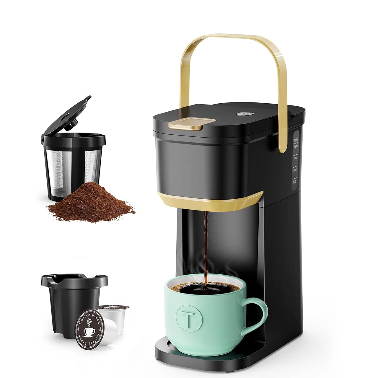 Single Serve One Cup Coffee Maker, for K Cups