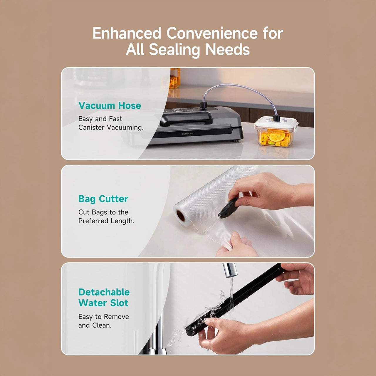 Powerful Heat Food Sealer, Dry Moist 7-1
